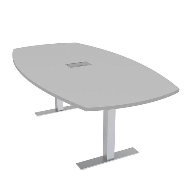 45 in W, 72 in L, 29 in H, Engineered Wood Top, Grey